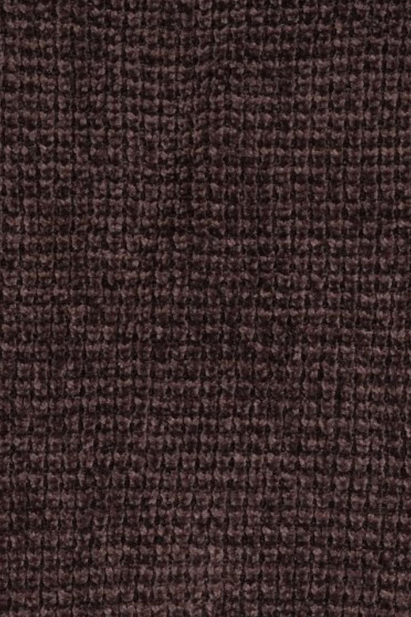 Womens Brown Textured Knit Crew Neck Sweater - Image 7