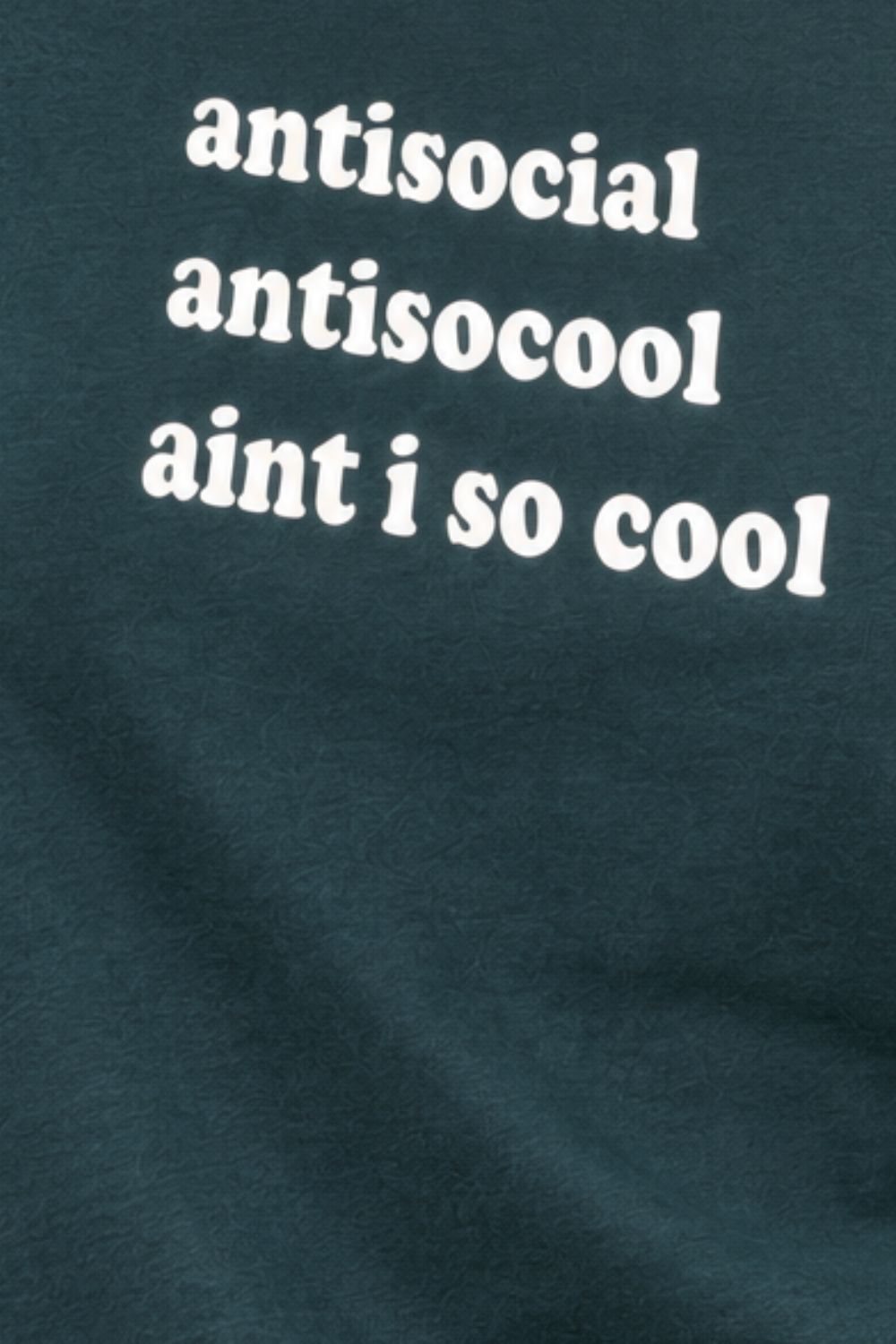 Womens Teal Slogan Print Crew Neck T-Shirt - Image 8