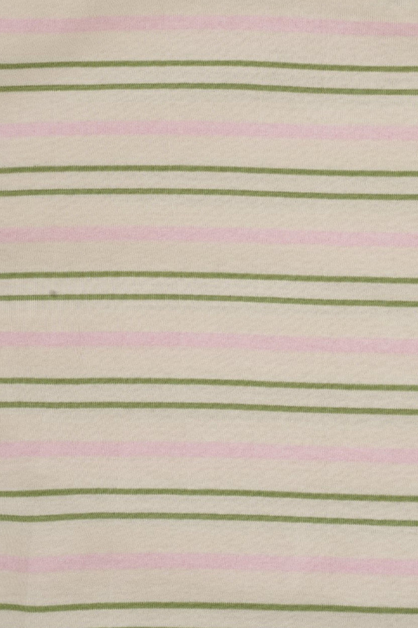 Womens Cream Striped Regular Fit T-Shirt - Image 8