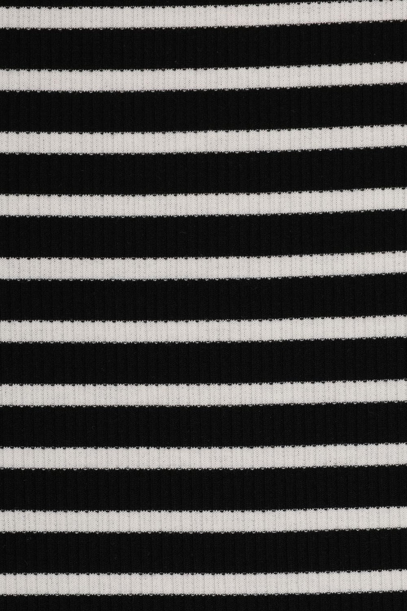Womens Brown Striped Collared Ribbed Knit Top - Image 8