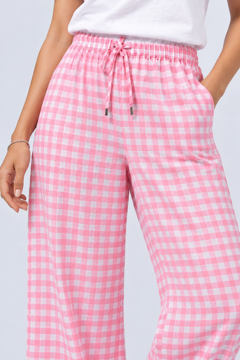 Pink Wide Leg Fit Pyjama With 2 Pocket - Image 3