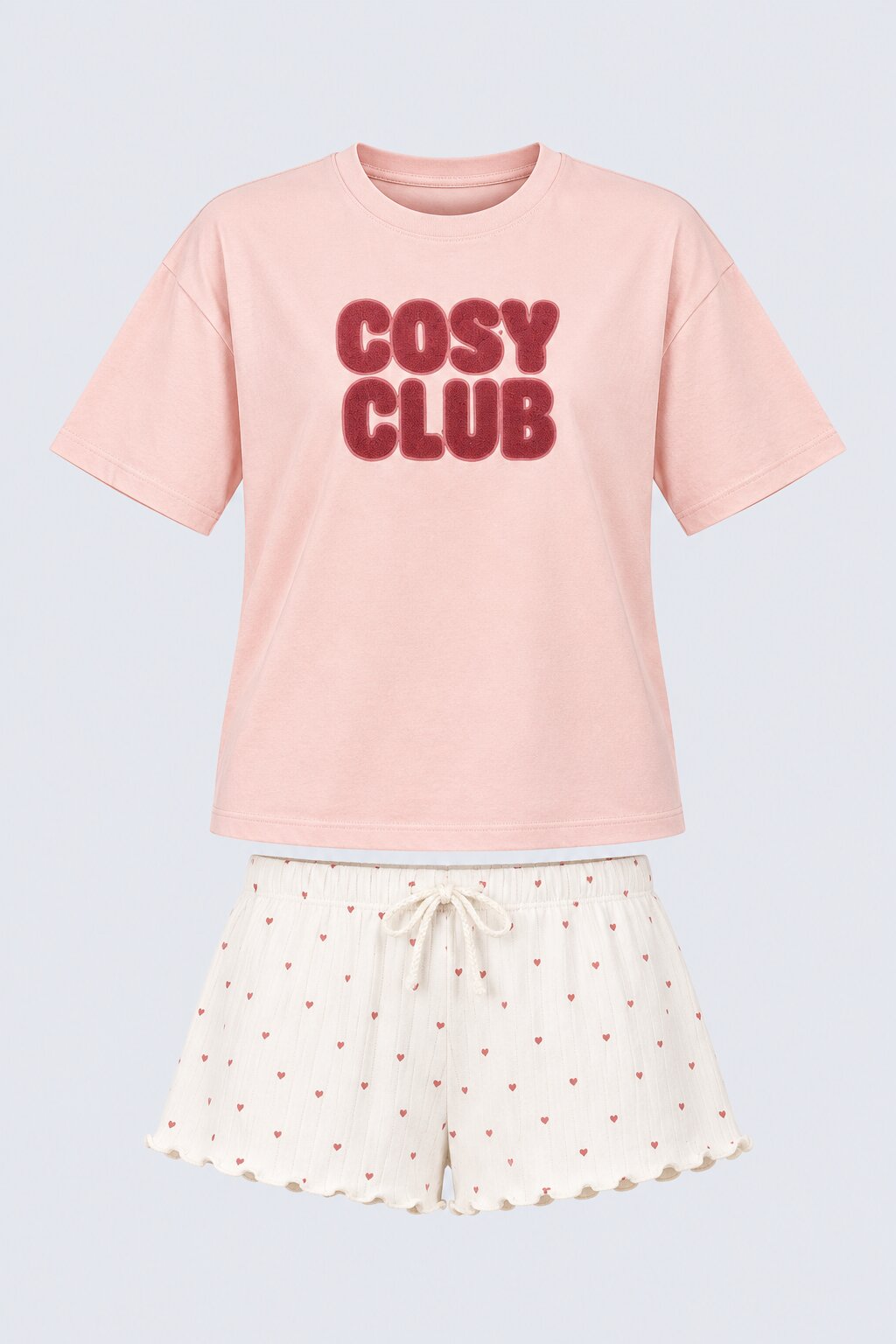 Pink Patterned Relaxed Fit Nightwear Set - Image 7