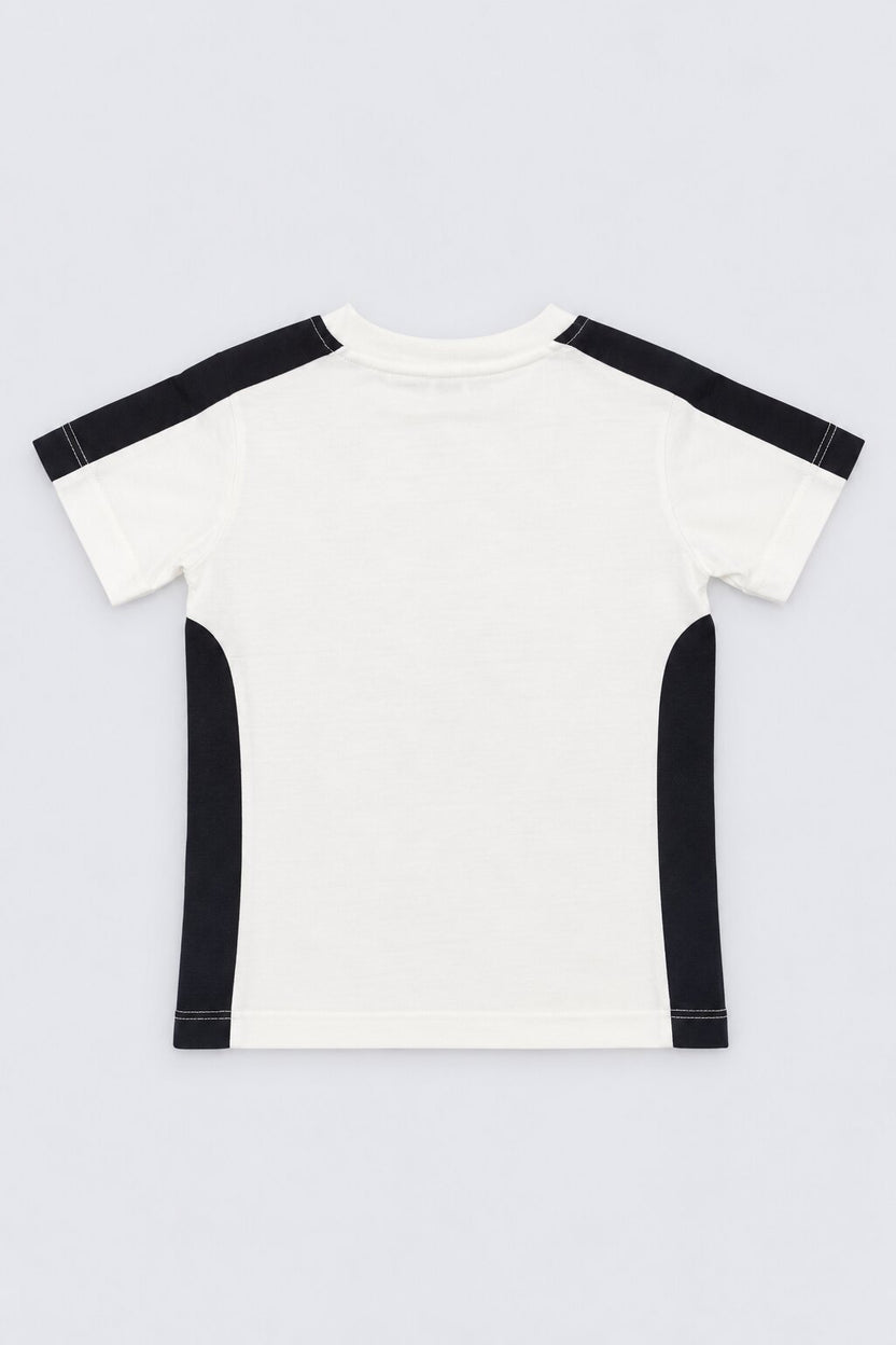 Boys Black Cotton Regular Fit Co-Ord Set - Image 4