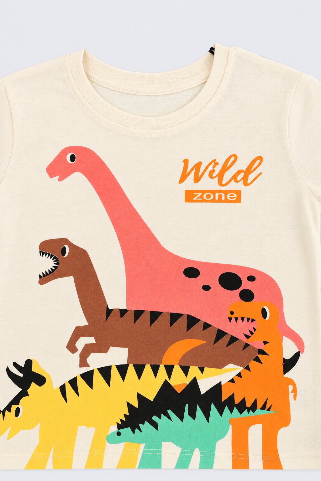 Boys Off White Cartoon Regular Fit T-Shirt - Image 6