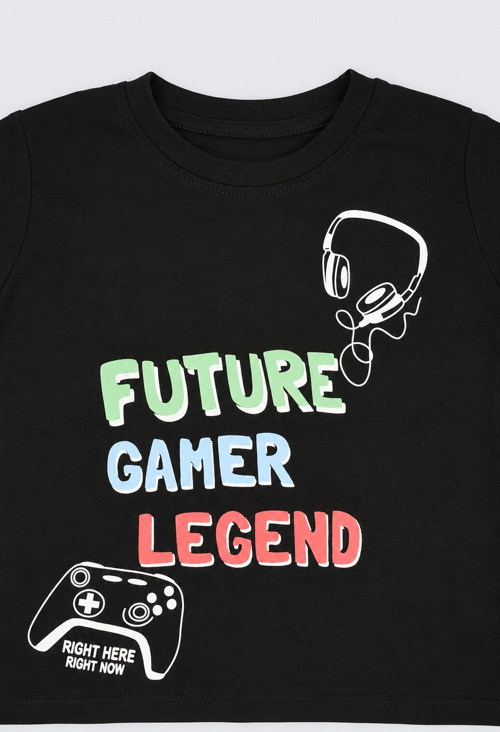 Boys Black Graphic Regular Fit T-Shirt - Image 6