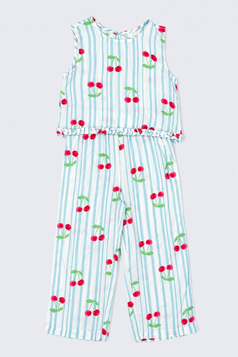 Girls Multi Coloured Ruffle Regular Fit Co-Ord Set - Image 6