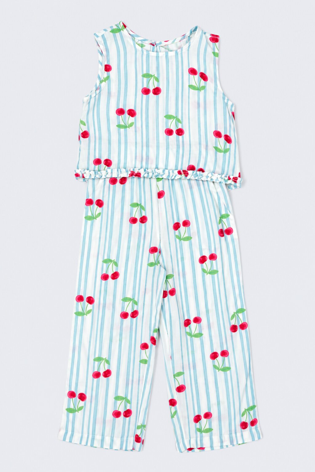 Girls Multi Coloured Ruffle Regular Fit Co-Ord Set - Image 6