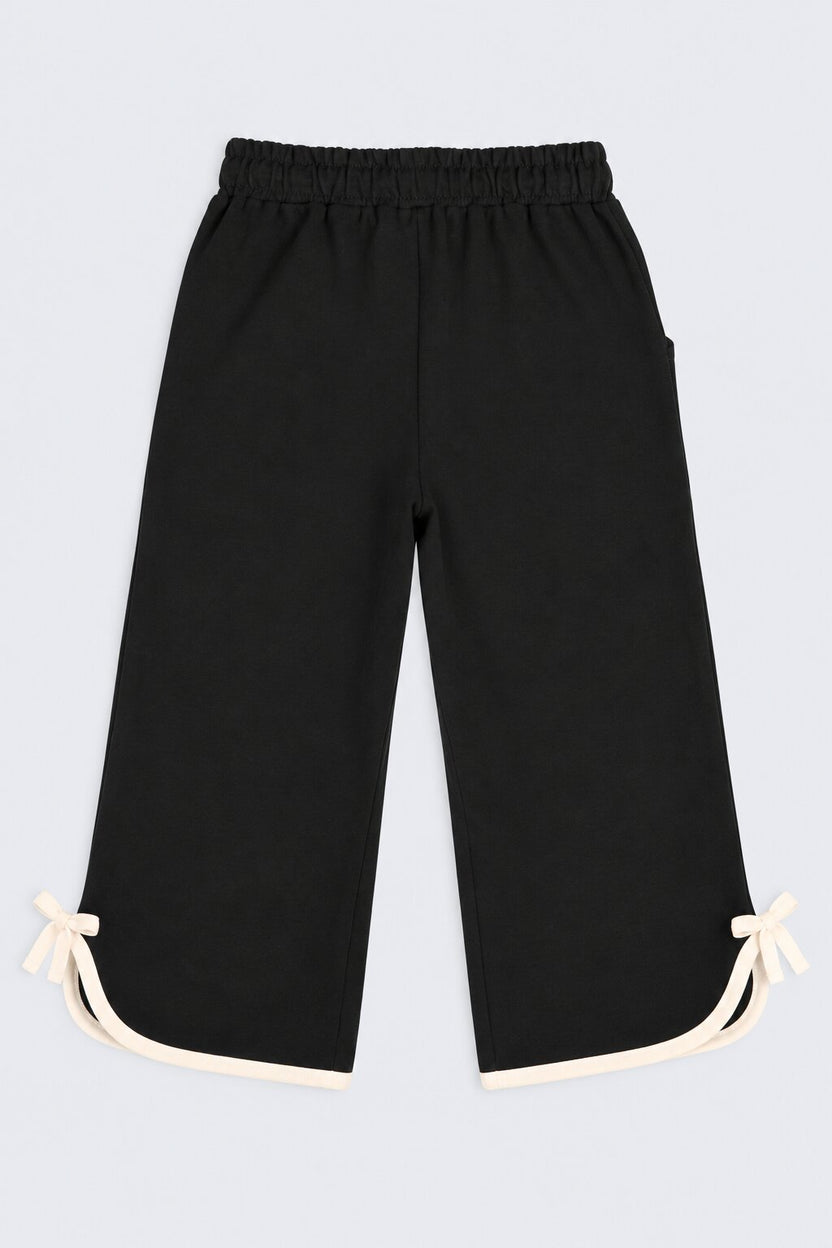 Girls Black Flared Culotte With 2 Pocket - Image 4