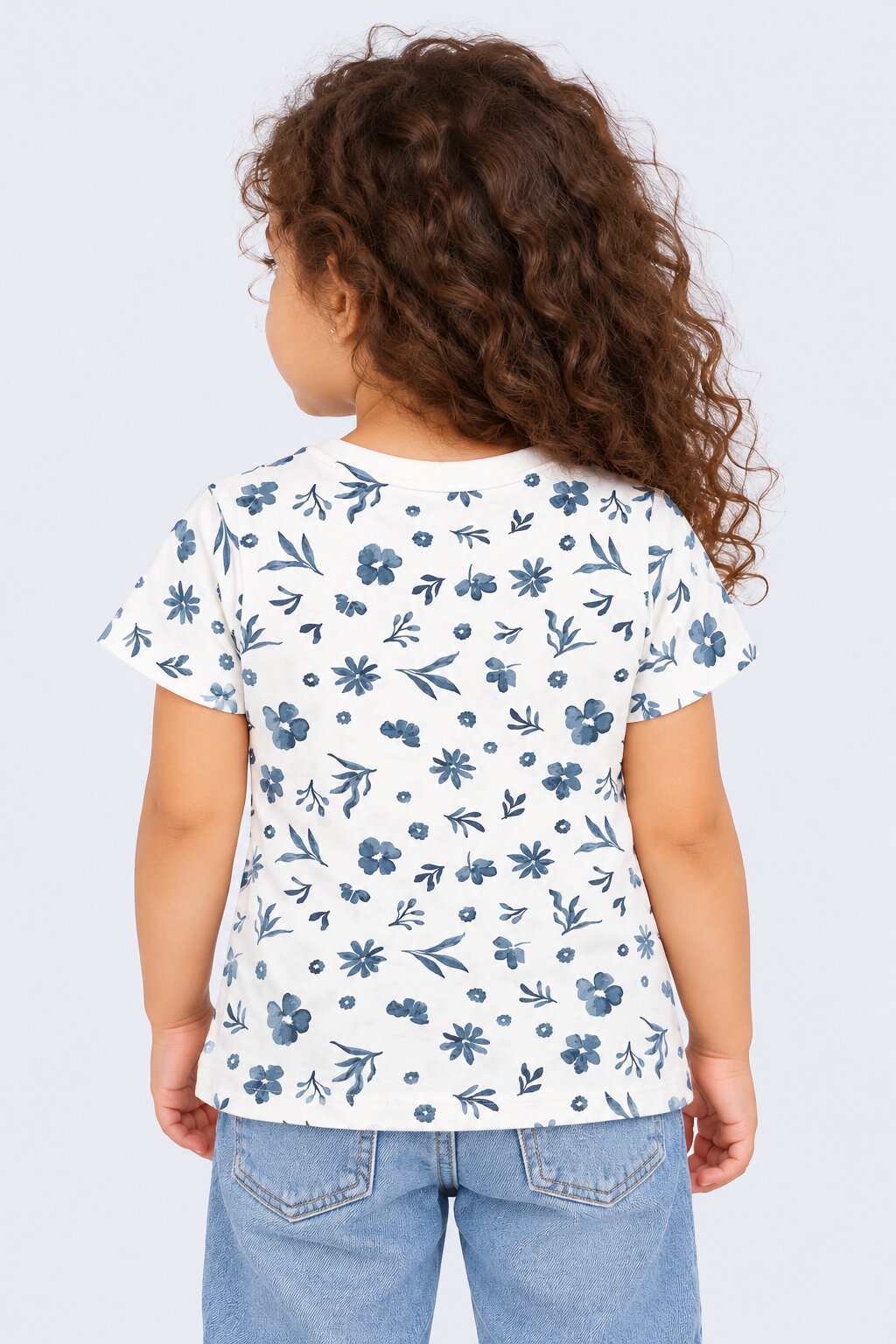 Girls Off White Floral Regular Fit T-Shirt - Image 3