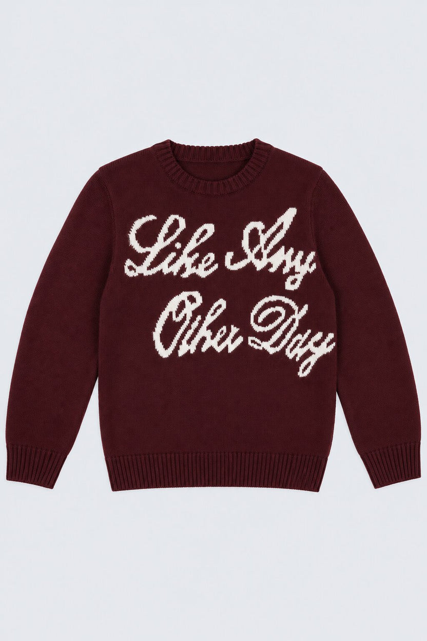 Tweens Boys Wine Cotton Regular Fit Sweater - Image 2