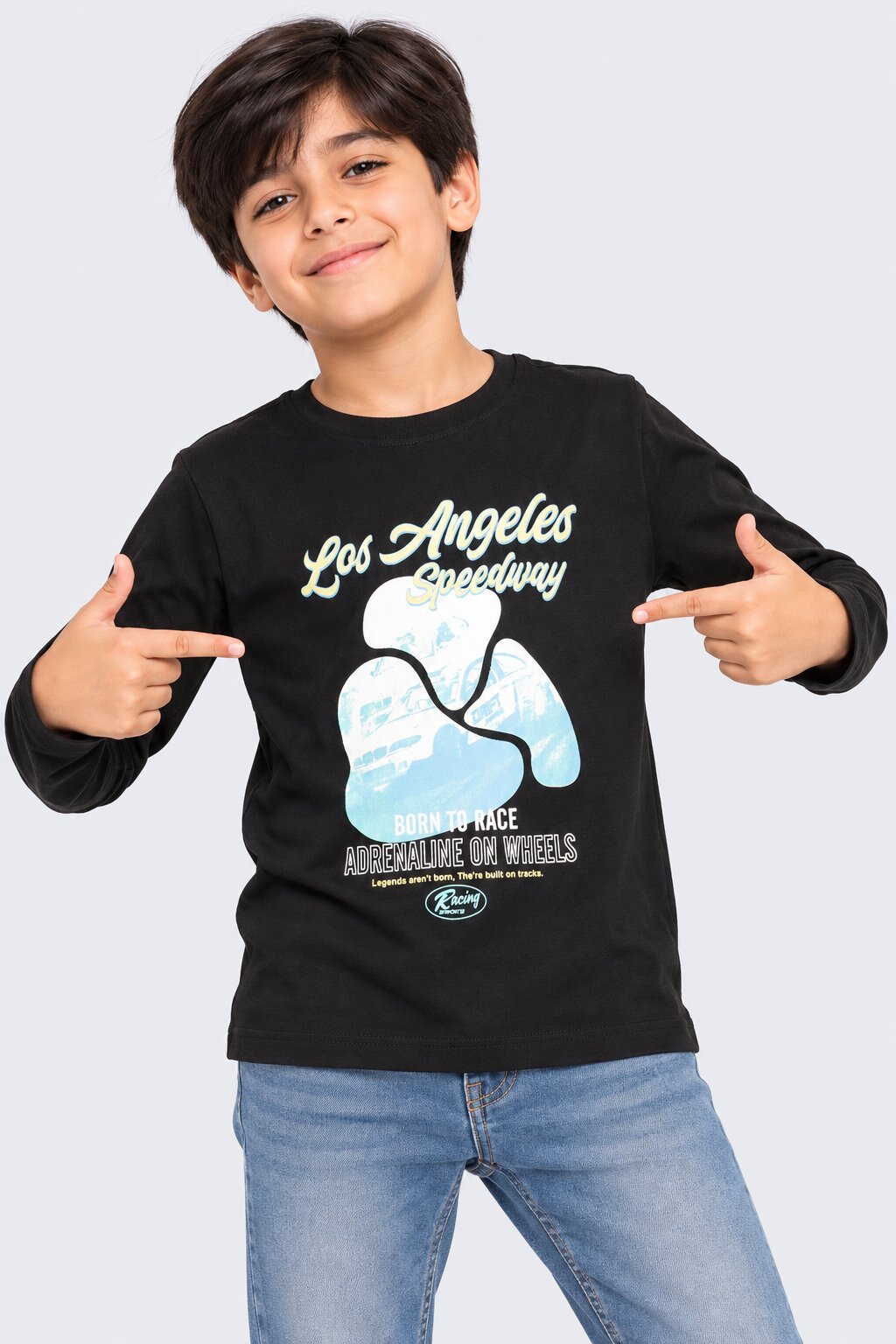 Tweens Boys Black Graphic Regular Fit T-Shirt - Image 1