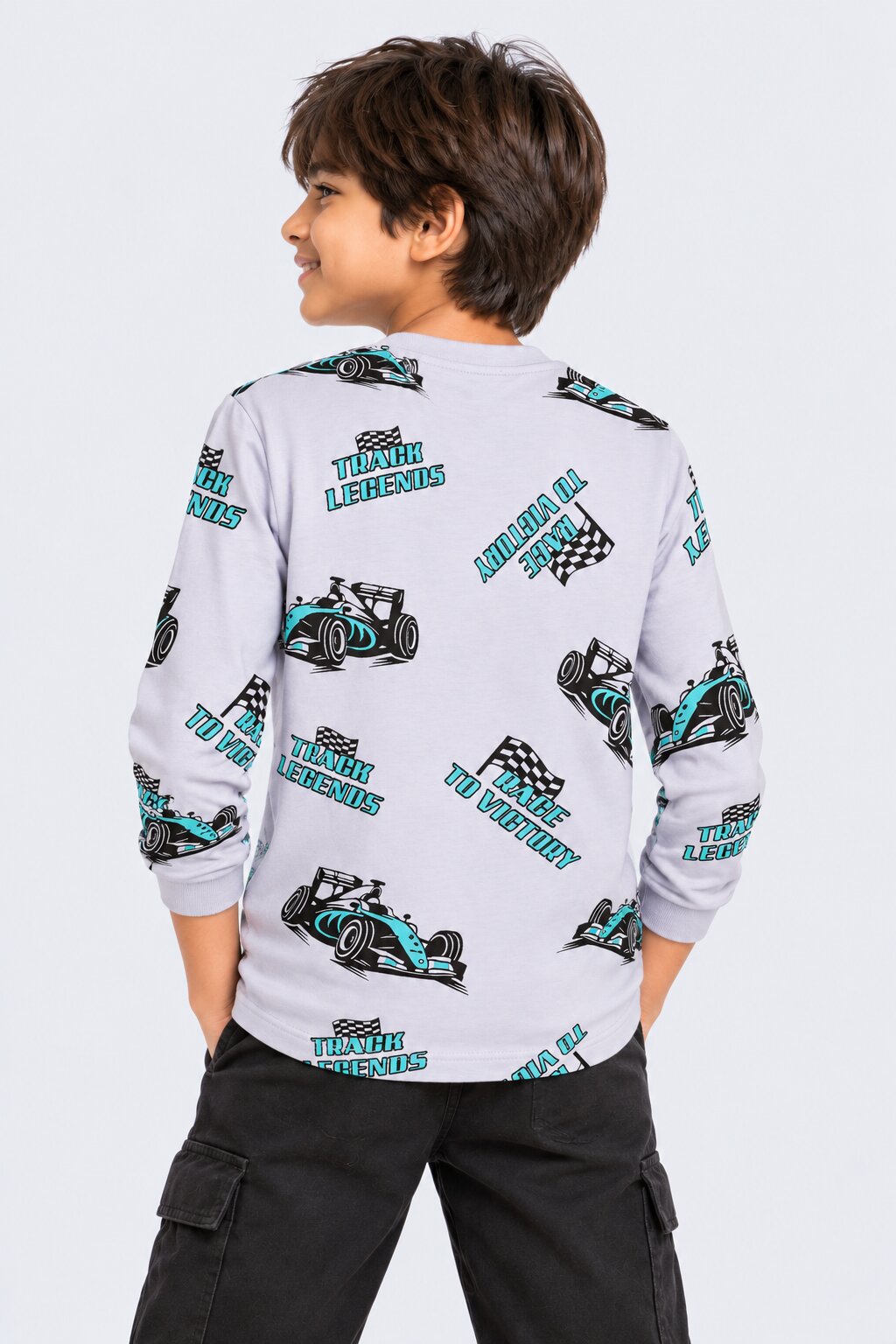 Tweens Boys Lilac Conversational Regular Fit T-Shirt - Image 3