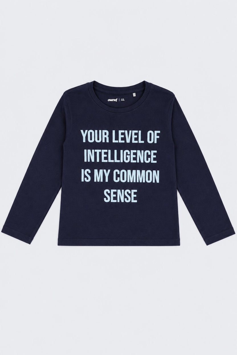 Tweens Girls Navy Typographic Regular Fit T-Shirt - Image 2