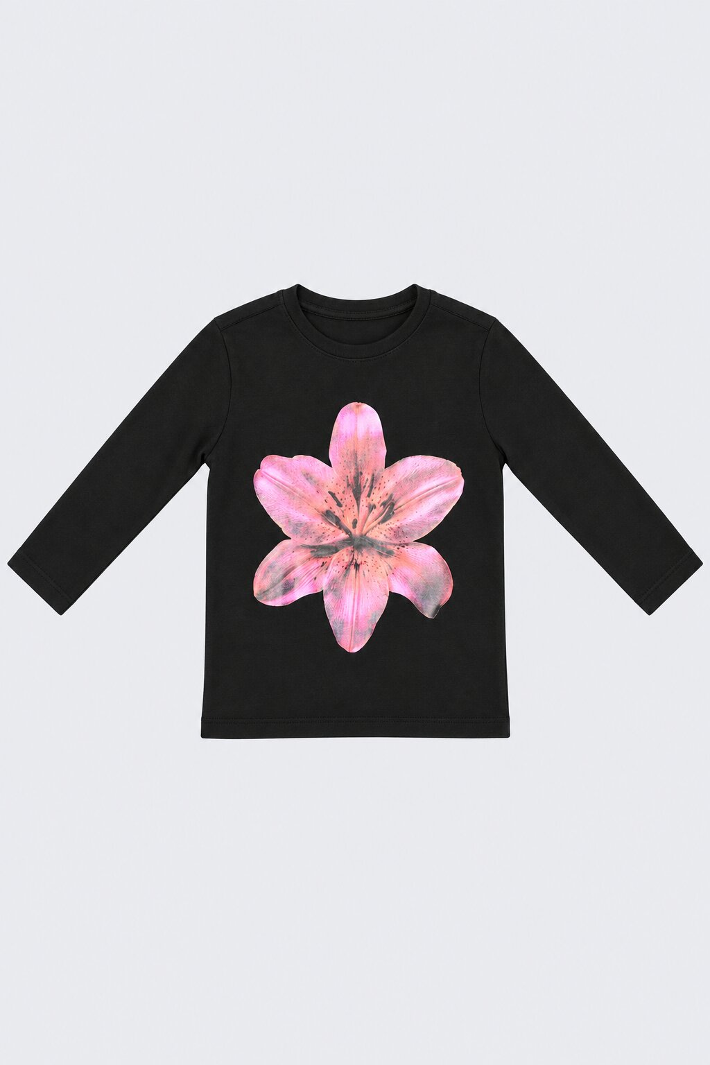 Tweens Girls Black Floral T-Shirt - Image 2