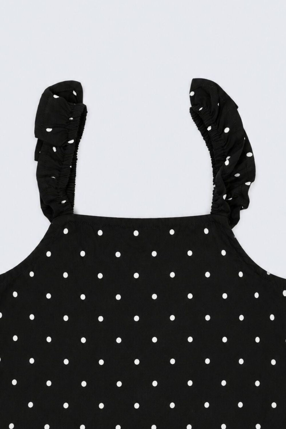 Tweens Girls Black Ruffle Polka Dot Top - Image 6