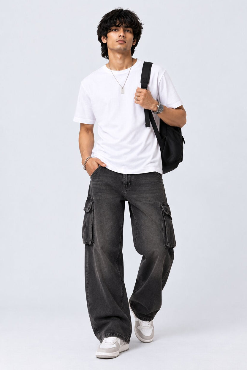Mens White Cotton Regular Fit T-Shirt - Image 6