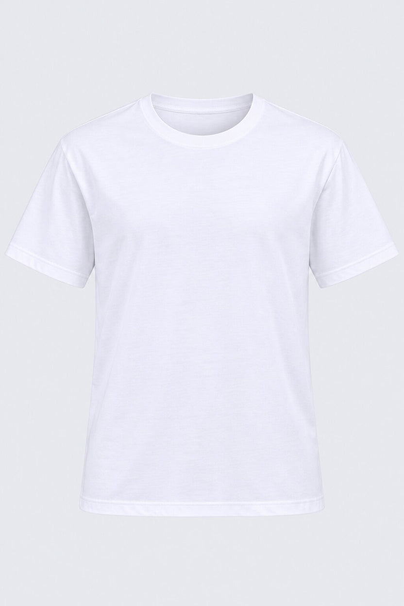 Mens White Cotton Regular Fit T-Shirt - Image 7