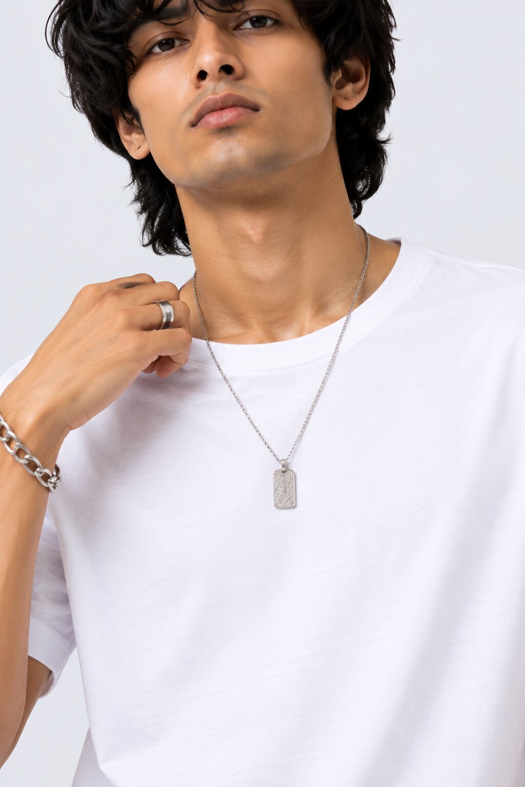 Mens White Cotton Regular Fit T-Shirt - Image 9