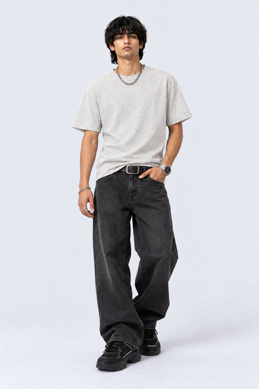 Mens Light Grey Everyday Regular Fit T-Shirt - Image 6
