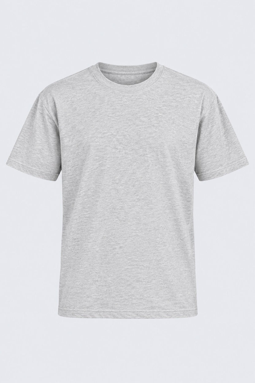 Mens Light Grey Everyday Regular Fit T-Shirt - Image 7