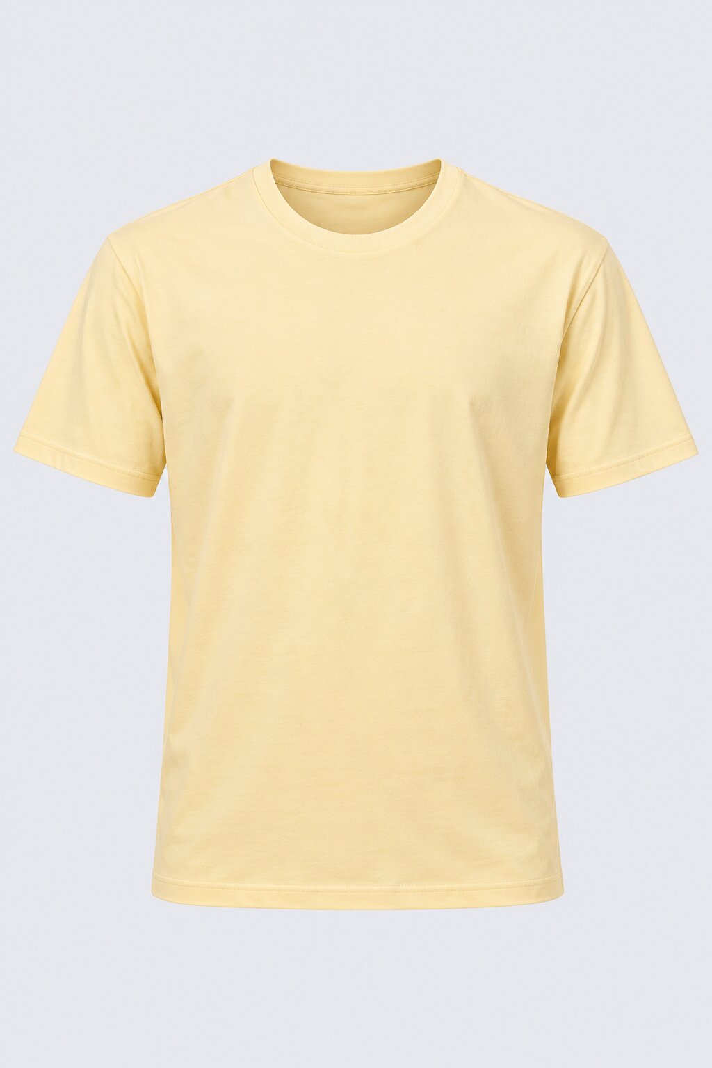 Mens Yellow Cotton Regular Fit T-Shirt - Image 7