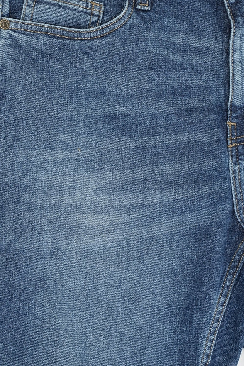 Mens Blue Straight Fit Jeans With 5 Pocket - Image 8