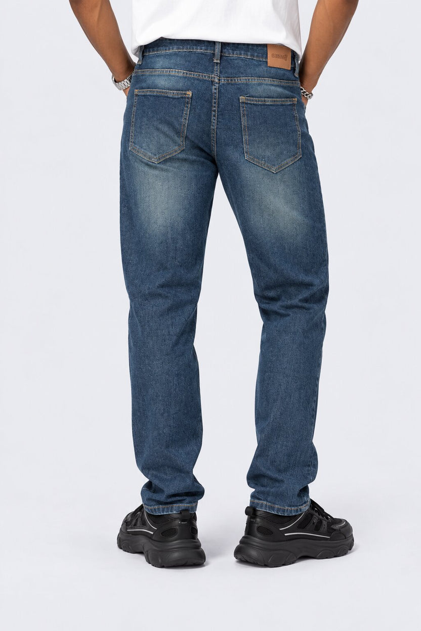 Mens Blue Slim Fit Jeans With 5 Pocket - Image 5