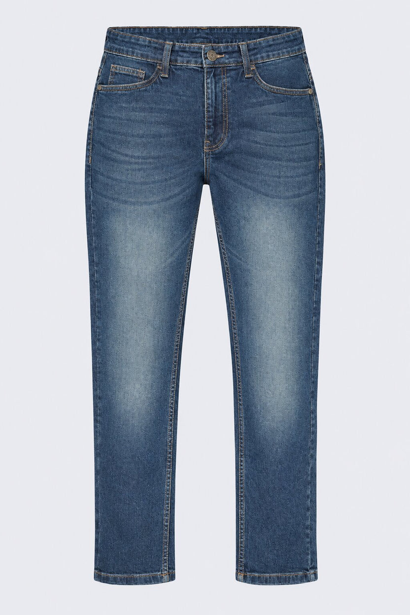 Mens Blue Slim Fit Jeans With 5 Pocket - Image 7