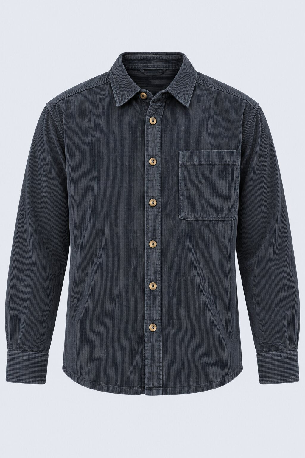 Mens Charcoal Cotton Regular Fit Shaket - Image 7