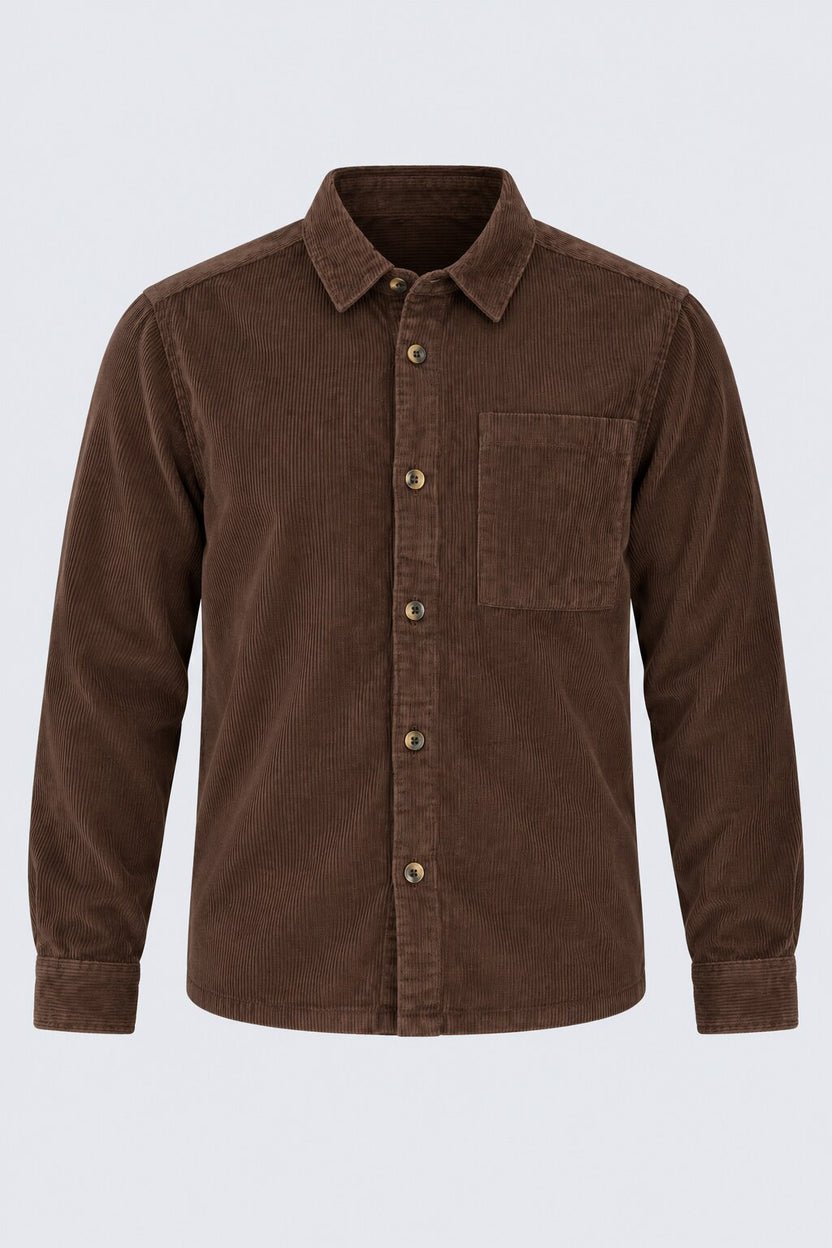 Mens Brown Cotton Regular Fit Shaket - Image 6