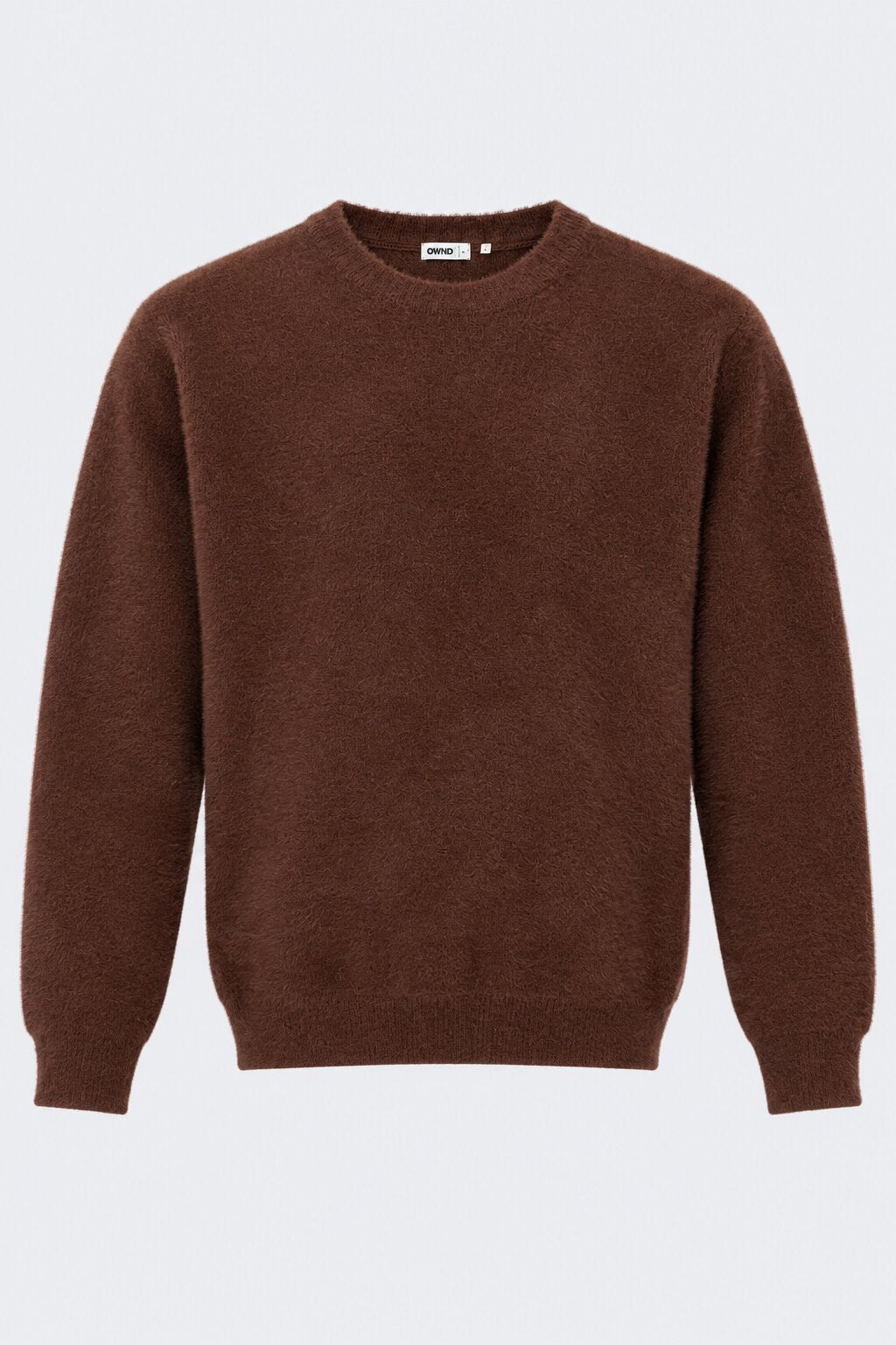 Mens Brown Nylon Blend Regular Fit Sweater - Image 6