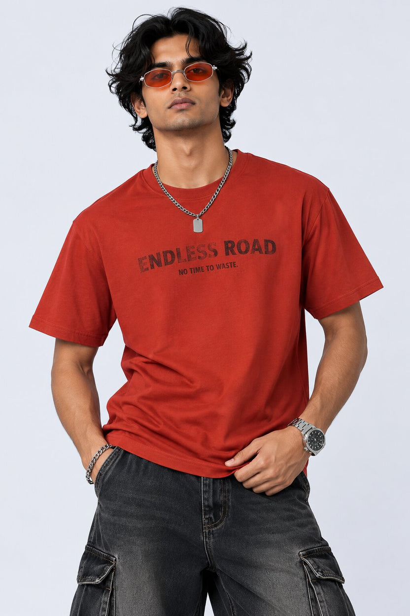Mens Rust Graphic Regular Fit T-Shirt - Image 1