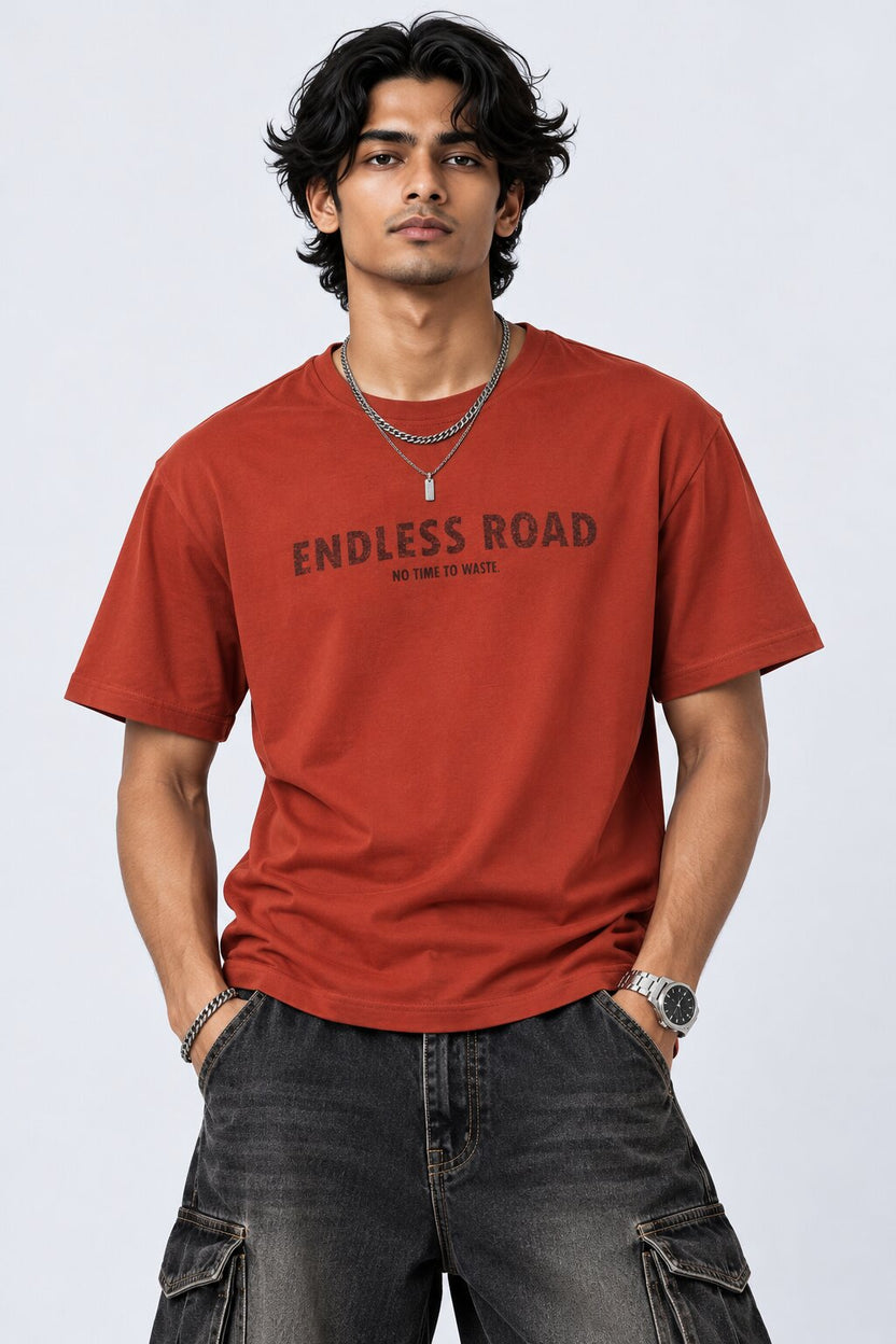 Mens Rust Graphic Regular Fit T-Shirt - Image 2
