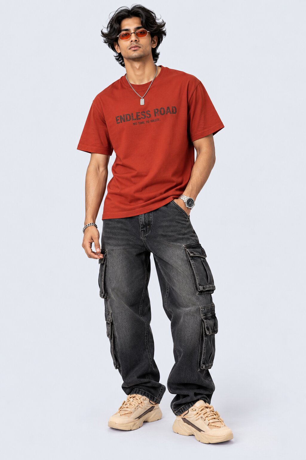 Mens Rust Graphic Regular Fit T-Shirt - Image 6