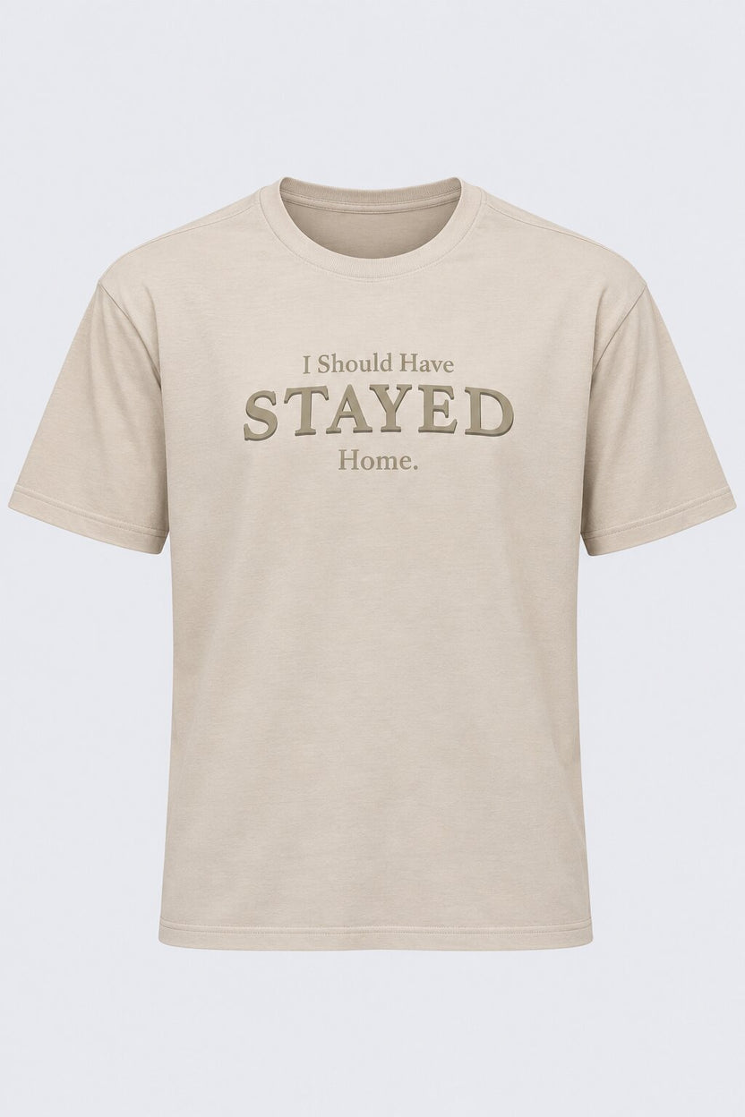 Mens Beige Graphic Regular Fit T-Shirt - Image 7