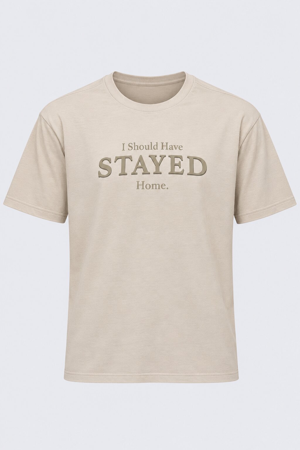 Mens Beige Graphic Regular Fit T-Shirt - Image 7