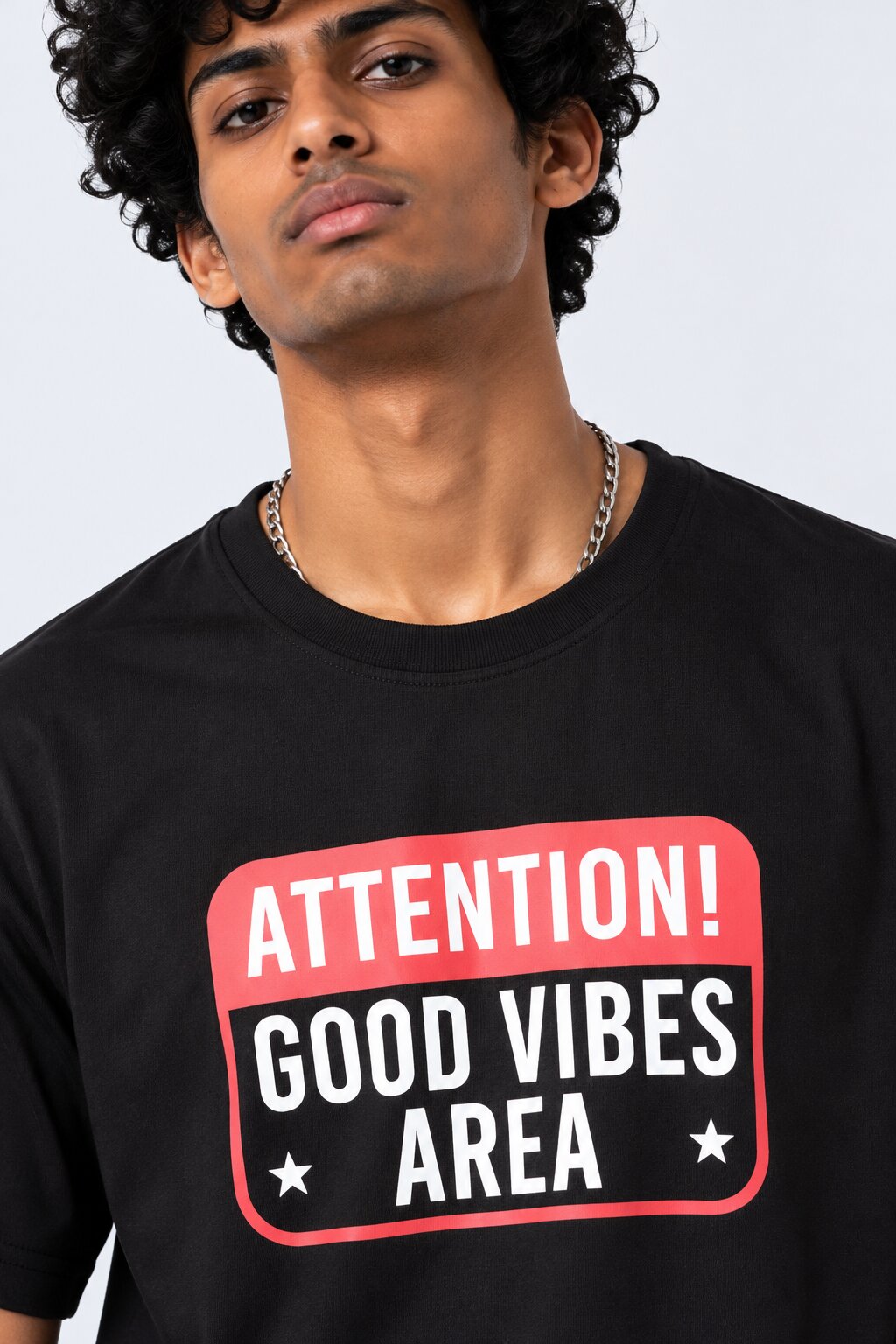 Mens Black Typographic Regular Fit T-Shirt - Image 9