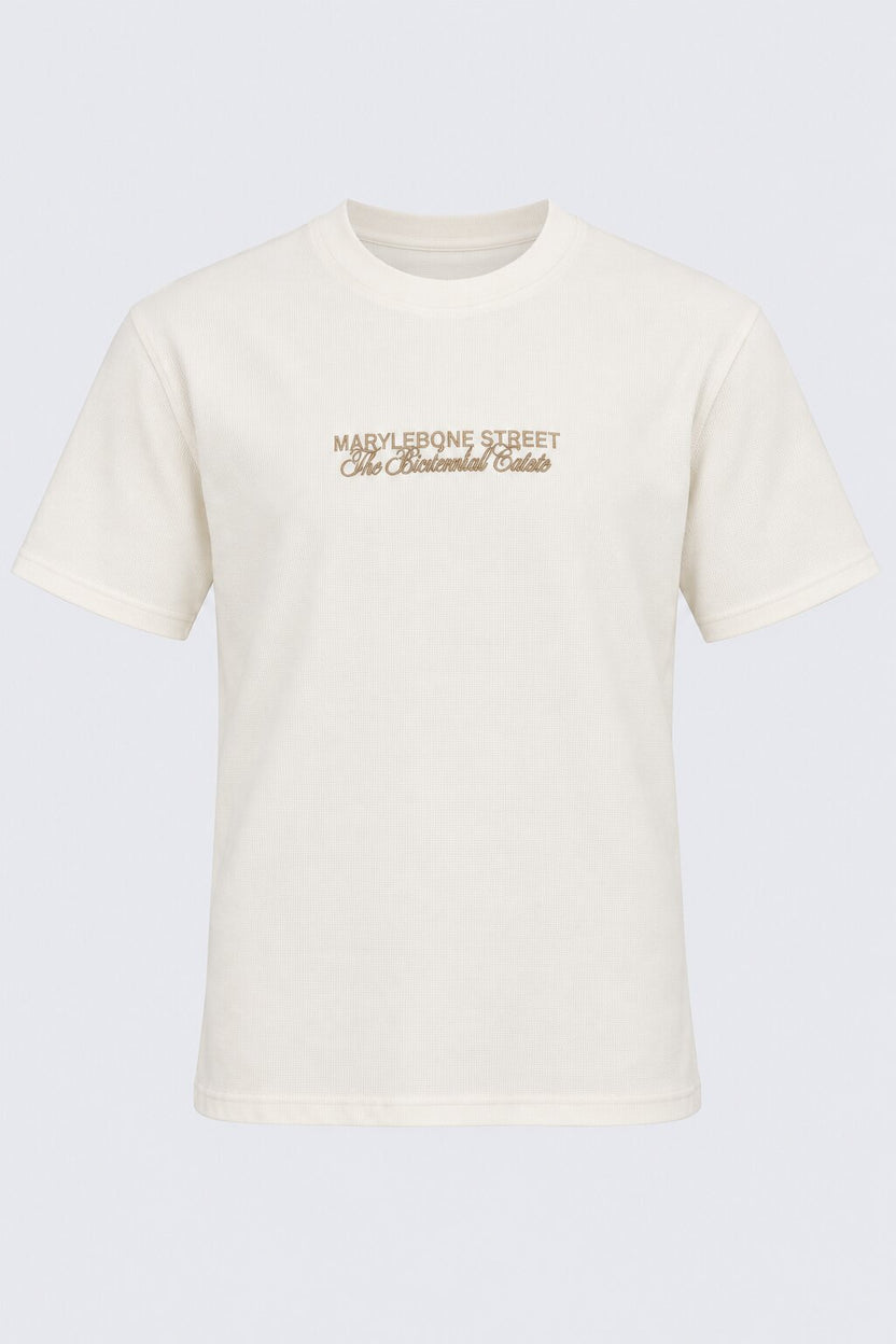 Mens Off White Patterned Relaxed Fit T-Shirt - Image 7