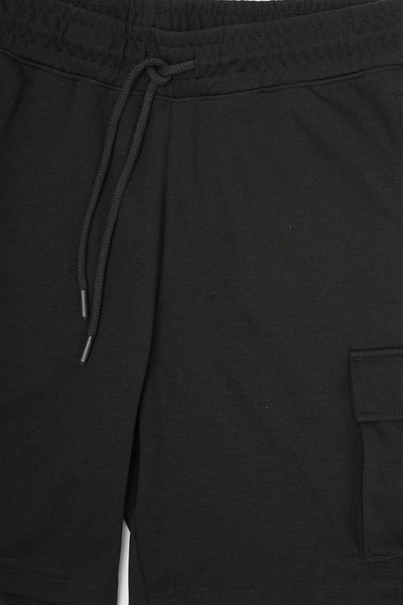 Mens Black Cargo Shorts With 4 Pocket - Image 6
