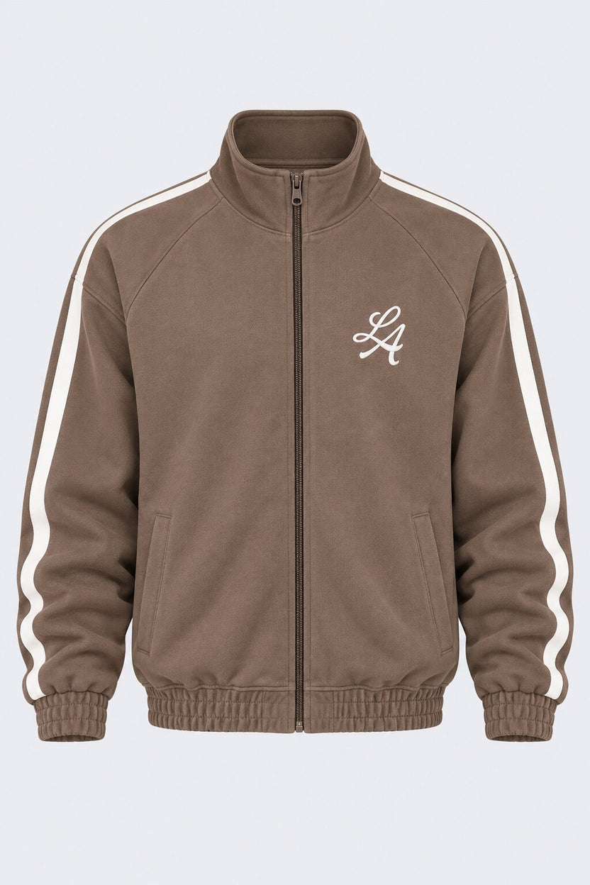 Mens Broown Raglan Sleeves Regular Fit Jacket - Image 6