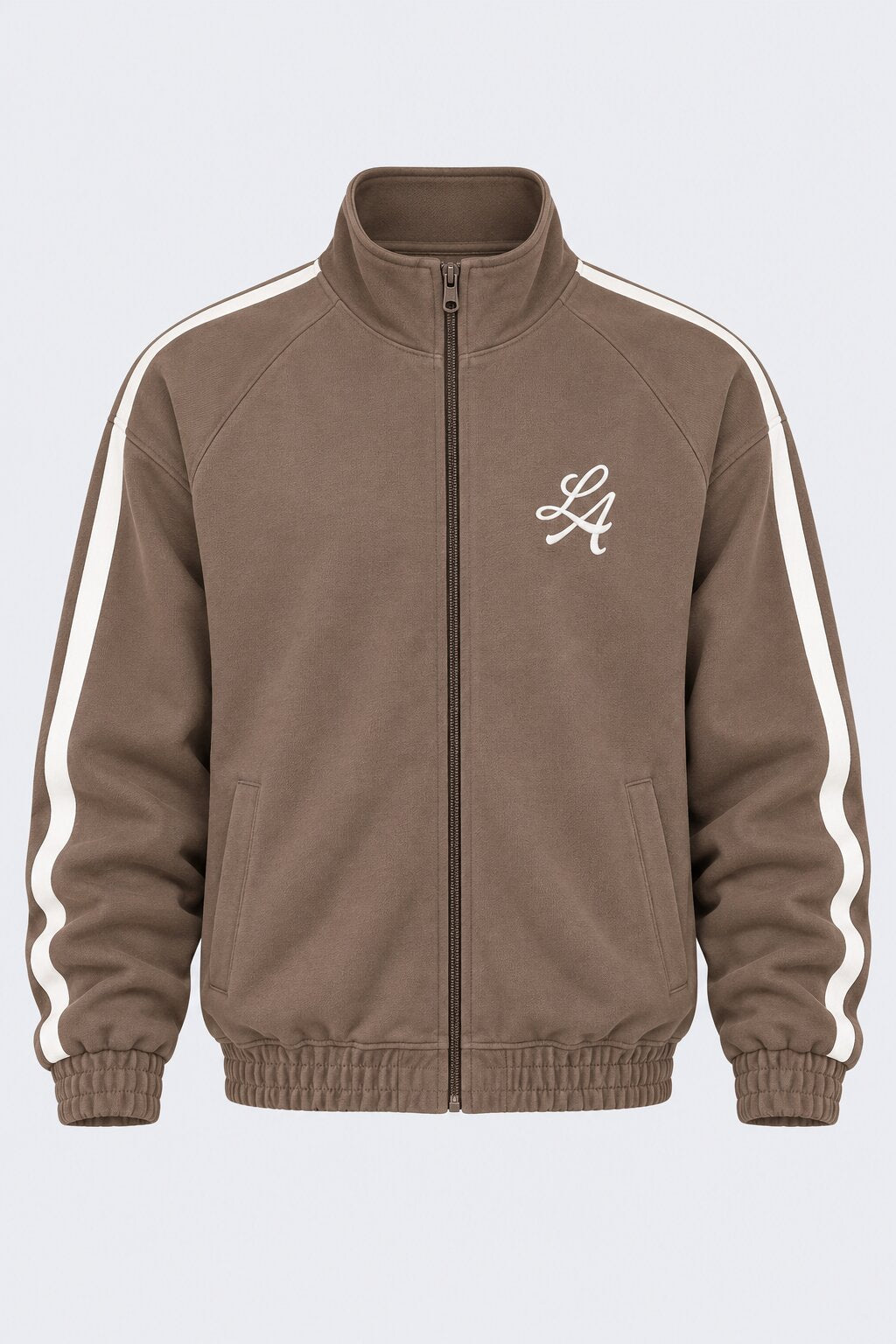 Mens Broown Raglan Sleeves Regular Fit Jacket - Image 6