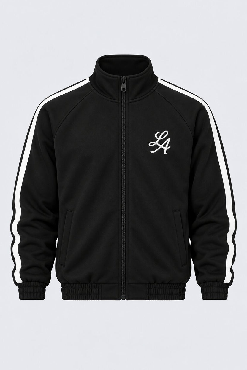 Mens Black Raglan Sleeves Regular Fit Jacket - Image 7