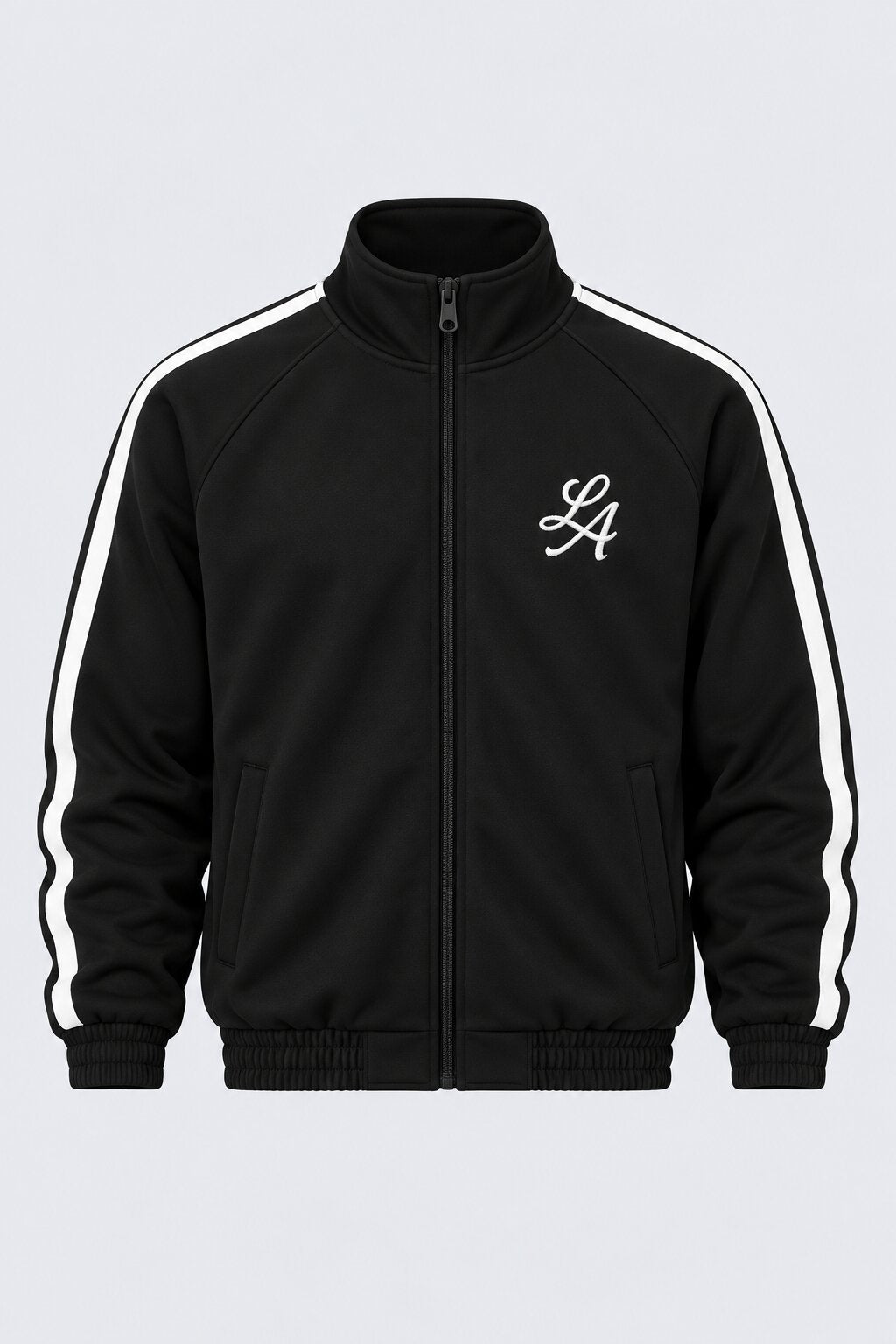 Mens Black Raglan Sleeves Regular Fit Jacket - Image 7