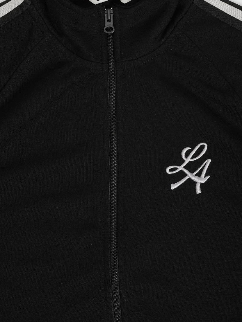 Mens Black Raglan Sleeves Regular Fit Jacket - Image 8