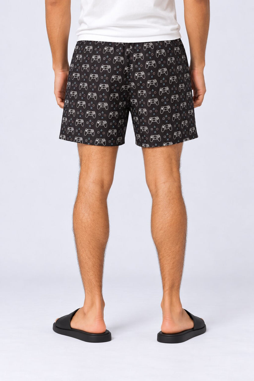 Mens Black Gaming Controller Print Boxer - Image 4
