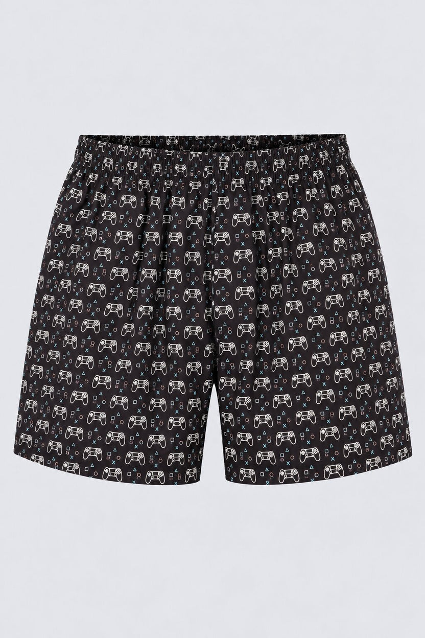 Mens Black Gaming Controller Print Boxer - Image 5