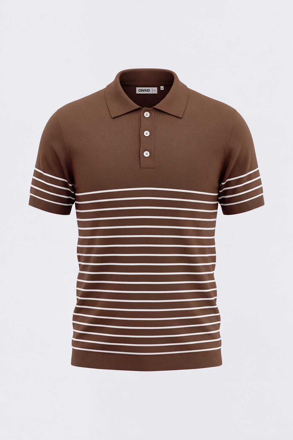 Mens Brown Cotton Regular Fit Polo - Image 7