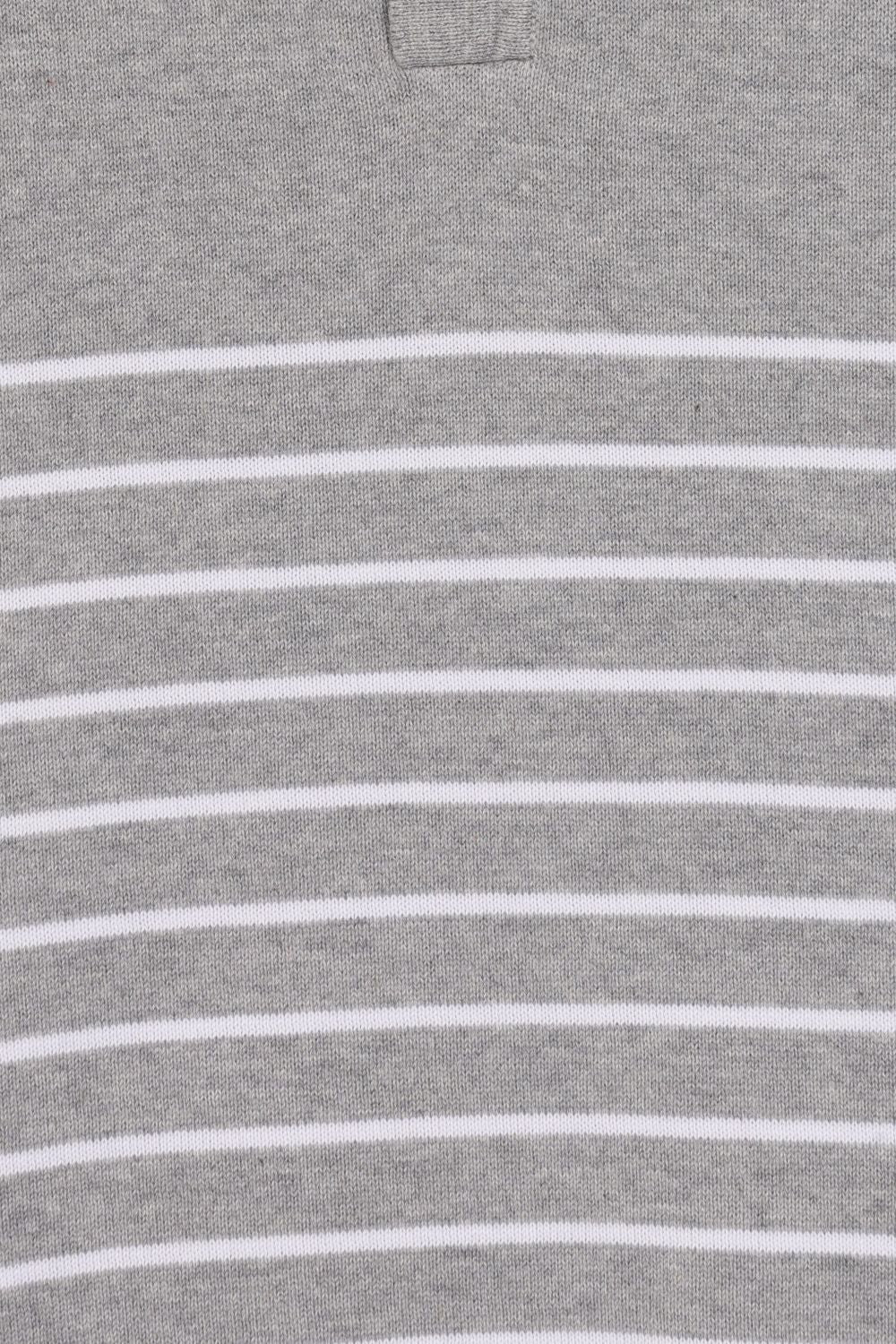 Mens Grey Cotton Regular Fit Polo - Image 8