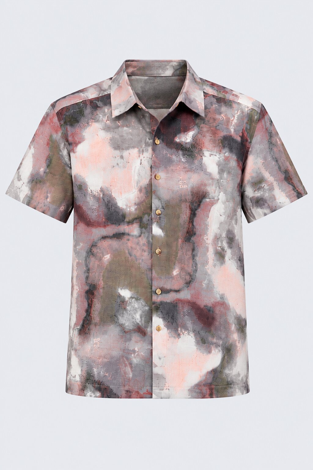 Mens Multi Coloured Abstract Print Shirt - Image 7