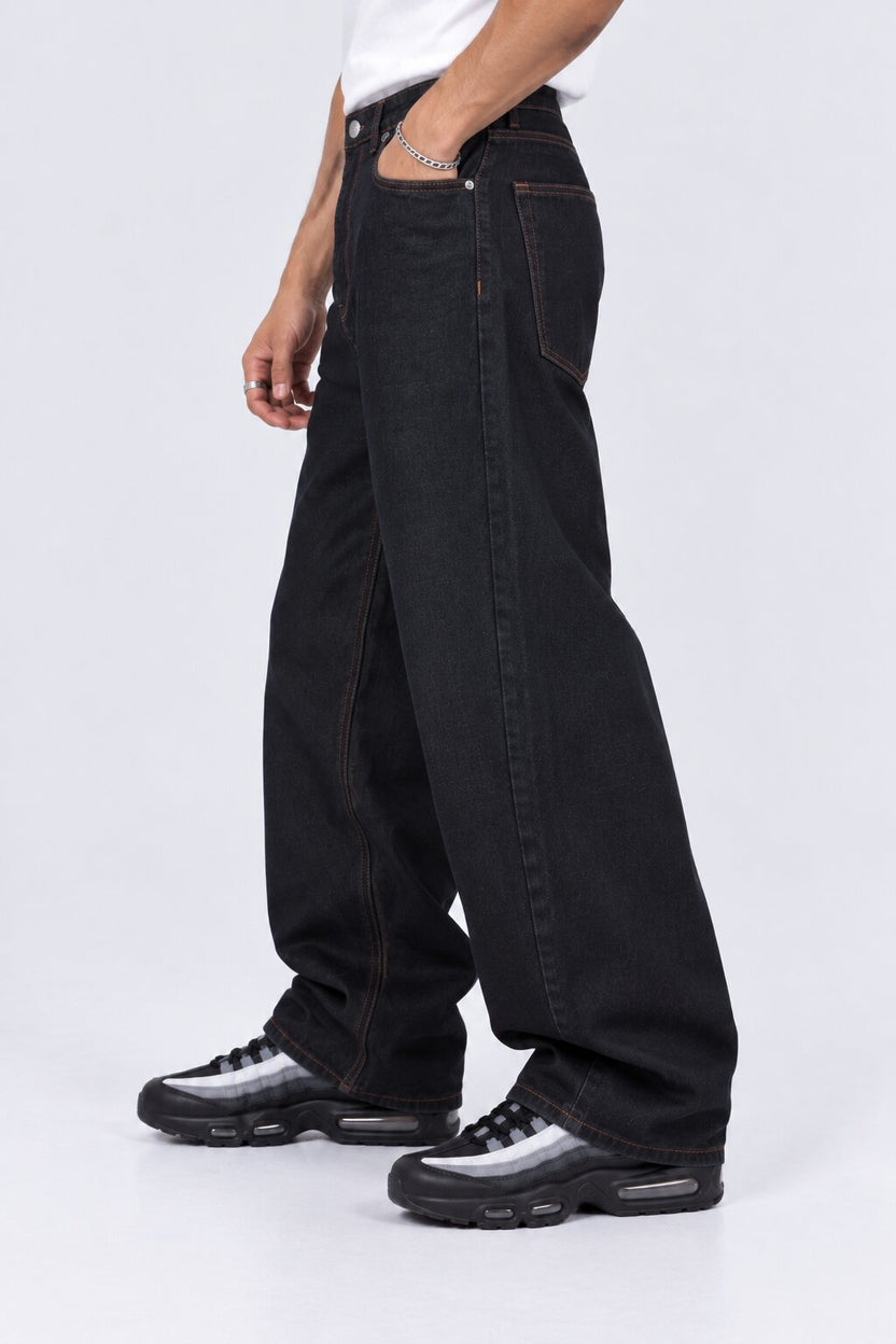 Mens Black Ultra Baggy Fit Jeans With 5 Pocket - Image 4